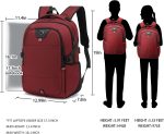 Laptop Backpack 17 Inch Water Resistant Backpacks Durable College Travel Daypack Anti Theft with USB Charging Port Best Gift for Men Women Boys Girls Students(17 Inch, Black) - Image 6